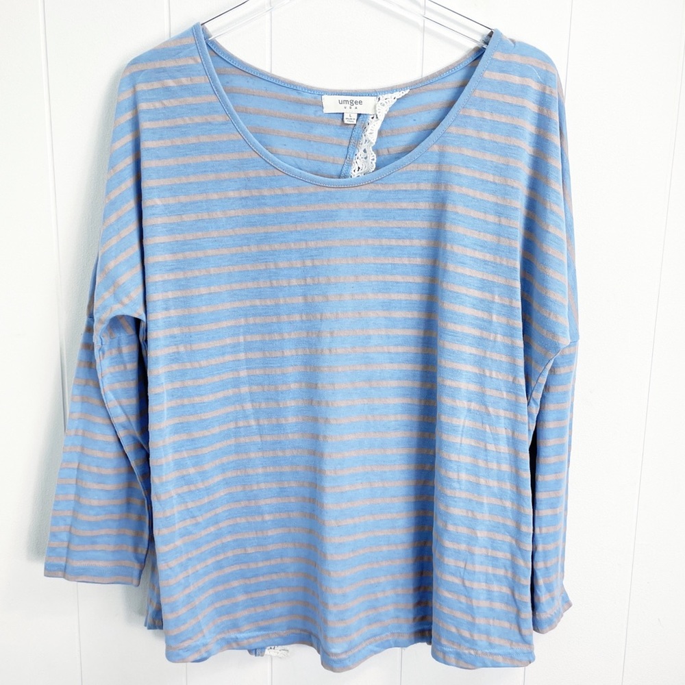 ❌SOLD❌ UMGEE Open Back Lace Trim Long Sleeve Top - Picture 4 of 6